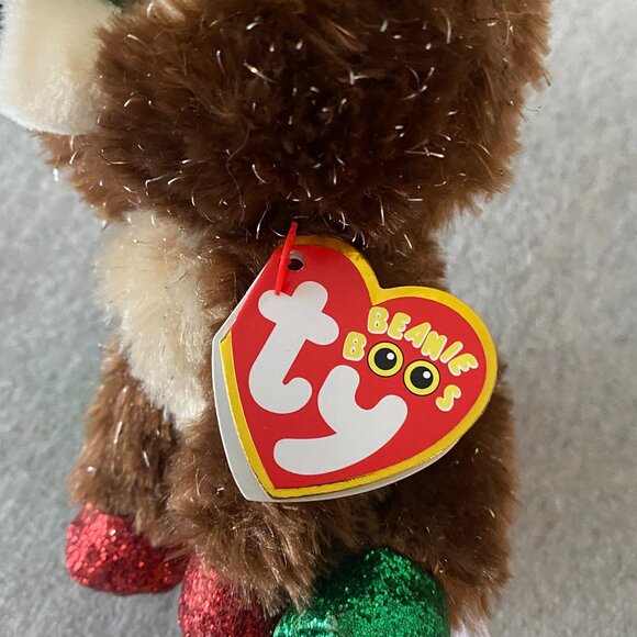NWT Ty Beanie Boos Fudge the Christmas Holiday Reindeer 6" 2019 - Picture 9 of 16